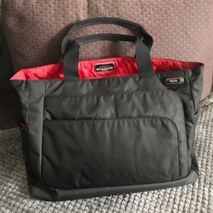 Tumi Tote Bag Black Red EXCELLENT condition $325
